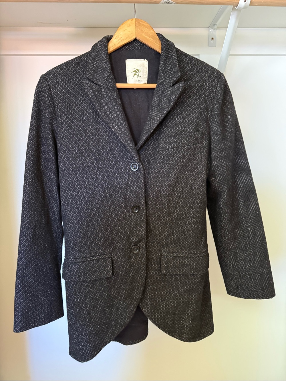 Women’s Wool and Cotton Textured Blazer Jacket